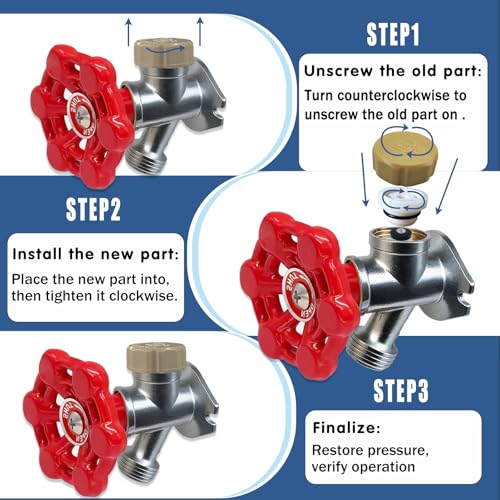 ASSE 1019-A Outdoor Faucet Repair Kit with Teflon Tape, Vacuum Breaker Replacement Kit Anti-Siphon Frost-Free Hose Bib Sillcock Valve Replacement（2 Pack） - size: Anti-siphon Valve-2pack