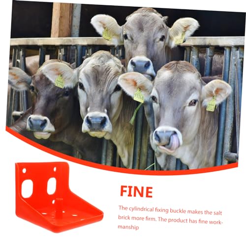 Salt Block Feeding Box Set for Cattle Sheep Livestock Farm Sturdy Plastic Holder