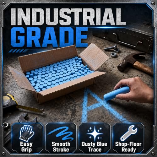 Blue 144 Pcs Large 4 x 1 Inch Railroad Crayon Chalk - color: Blue