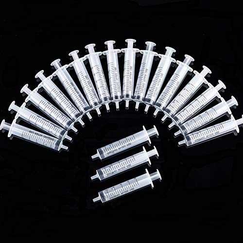 Frienda 20 Packs 10 ml Plastic Syringe with Measurement, No Needle Suitable for Scientific Labs, Measuring, Watering, Refilling - size: 10 ml