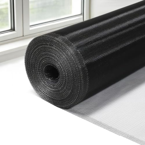 4'x100' Aluminum Window Screen mesh, Replacement Mosquito Net Roll, Black | Metal Screens Netting Fly Proof for Patio Balcony Porch Door, Durable Resistant Screening Anti Bug Insect Pet - color: Black, size: 4'x100'