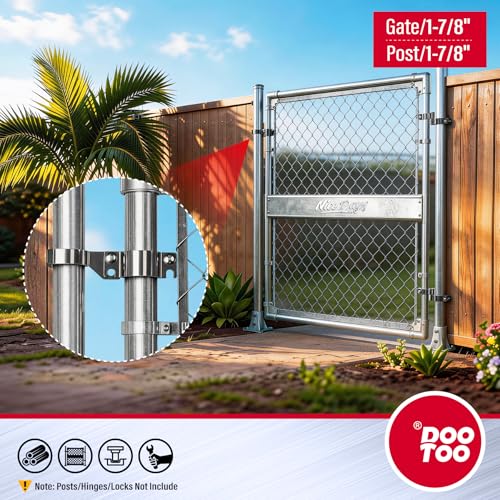 Stainless Steel 1-7/8" x 1-7/8" Chain Link Gate Latch （Fit 1-7/8" Gate Frame）, Heavy Duty Chain Link Fence Gate Fork Latch with Hole for Padlock 1Pack - color: 1-7/8"x1-7/8"