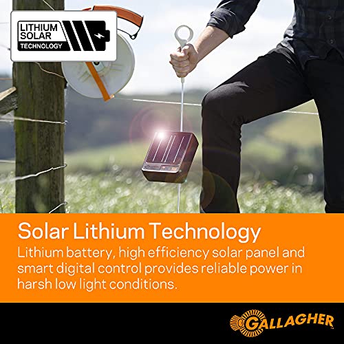 Gallagher S12 Solar Fence Charger | Solar Electric Fence Energizer | 4 Miles of Protection | For Livestock, Goats, and Small Pastures | 3-Year Warranty And U.S. Support
