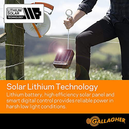 Gallagher S12 Solar Fence Charger | Solar Electric Fence Energizer | 4 Miles of Protection | For Livestock, Goats, and Small Pastures | 3-Year Warranty And U.S. Support