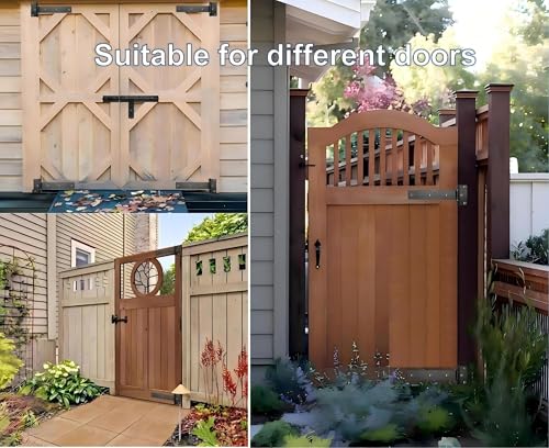 12in T-Strap Gate Hinges,180°Open Heavy Duty Tee Hinge - size: Middle