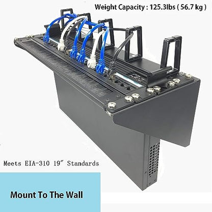 6U Vertical Wall Mount Rack-Heavy Duty 125 Capacity | Small Server Rack Mounting for 19 inches IT, AV, Studio, Network Equipment (6U150)