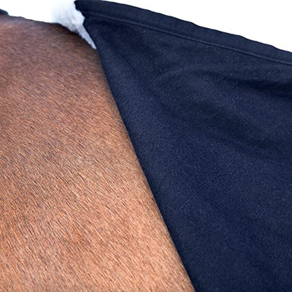 HORZE Millau Wool Blanket - Dark Blue - 78 in - size: 78 in