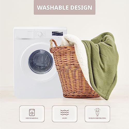 Heated Blanket 50''x60'', Soft Heated Throw Blanket,Green - color: Green, size: 5060