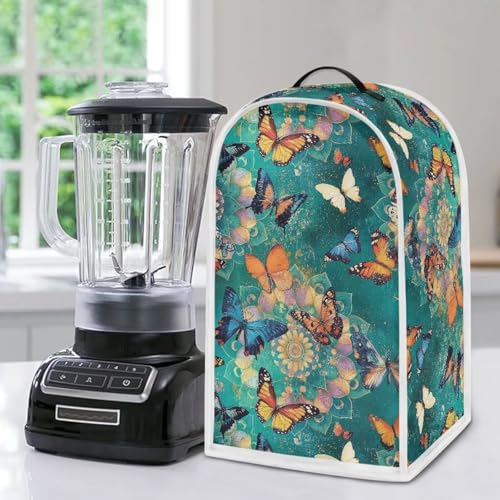 Blender Dust Cover Universal Small Appliance Covers Comfortable Stylish Stand Mixer Organizer for Kitchen Fashion Blender Cover Green Butterfly - color: Green Butterfly