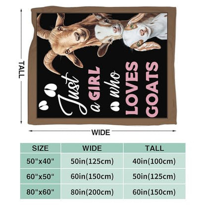 Goat Blanket Goats Gifts Lovers Lamb Throw for Girls 60"X50" - color: Goats, size: 60"x50"