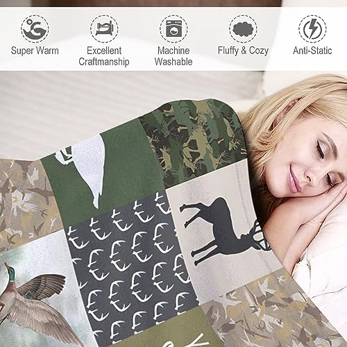 Hunting Blanket - Flannel Throw Blanket, 40"x50", Camouflage, Comfort Plus, Adults, All Seasons - color: Hunting D1, size: 40"x50"
