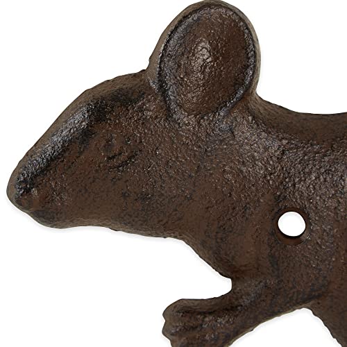 DII Cast Iron Decorative Wall Hook Set, Mouse, 2 Count - size: Mouse