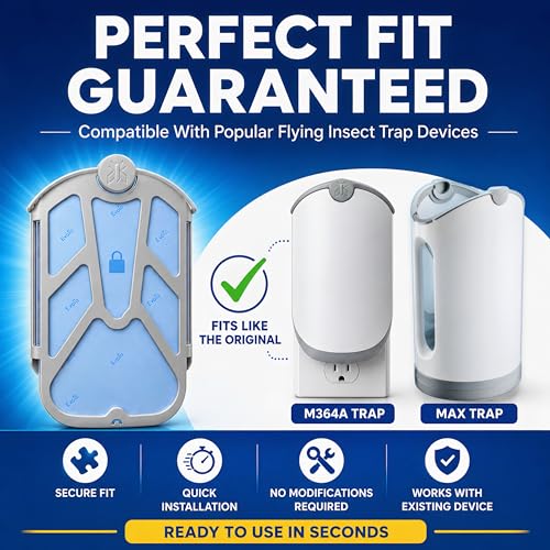 Evola 12 Pack Flying Insect Trap Refills - Compatible with Flying Insect Trap M364, M364A & MAX Bases - Fruit Fly, Gnat, Bug & Mosquito Catcher Replacement Cartridges - style: 12 Refill Cartridges