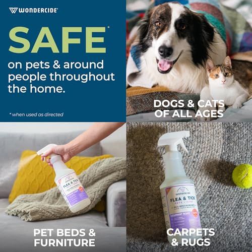 Wondercide - Flea, Tick & Mosquito Spray for Pets & Home - Rosemary 32 oz - color: Rosemary, size: 32 OZ