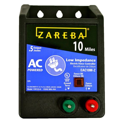 Zareba 10 Mile AC Powered Low Impedance Fence Charger, 0.5 Joule Output - size: (Pack of 1)