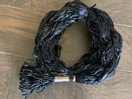 EPT Bull Ropes Adult Saddle Bronc Rein Extra Soft Blue & Black Cord on Black Poly 6'