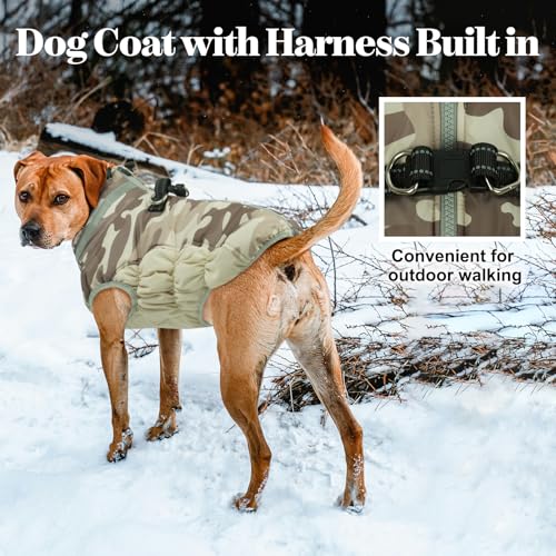 Lelepet Warm Dog Winter Coat Dog Coat for Small Dogs Waterproof Dogs Jacket - color: Desert Camo, size: X-Small