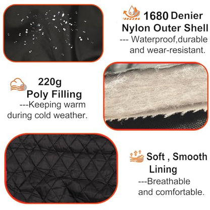 Mini Horse Pony Foal Miniature Horses Turnout Blanket, Winter Blanket for Horses with Belly Wrap, Donkey Blanket, 1200 Denier Waterproof &Breathable/220g Filling (55IN) - size: 55IN