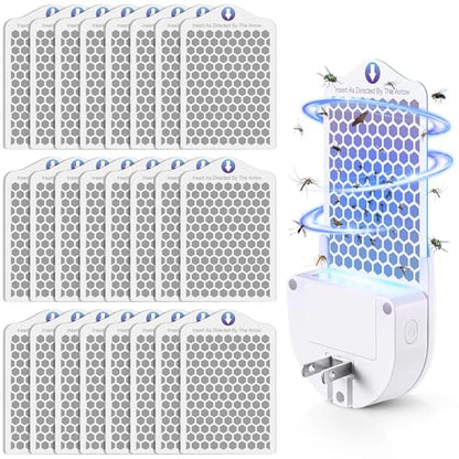 Qualirey 25 Pack Flying Insect Trap Refill Compatible with LiBa/PIMAG/Onsinn/Fly Trap Indoor, Sticky Glue Cards, Bug Catcher Refills, Glue Boards Refill for Insect Bug Mosquito Gnat Fruit Flies