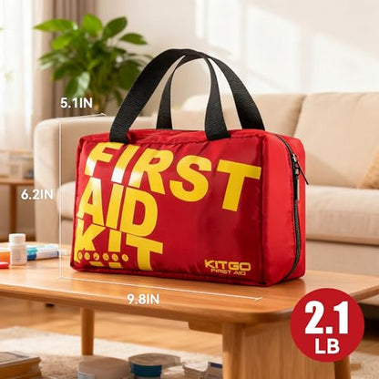 First Aid Kit-450 Piece Medical Kit with Essential Emergency Medical Supplies, Emergency First Aid Kit for Home, Car, Camping, Travel, Hiking, Truck, Sports & Outdoor