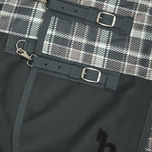HORZE Nevada 1200D Lightweight Waterproof Horse Turnout Sheet with Fleece Lining (No Fill) - Urban Chic - 75 in