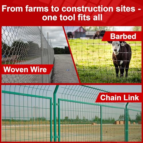 Chain Link Fence Stretcher Tool, Heavy Duty Ratchet Fence Tensioner