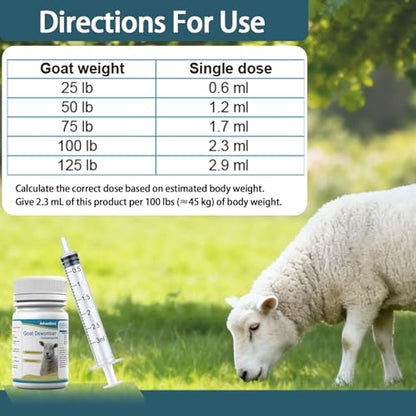 Fenbendazole Goat &Sheep Dewormer Parasite Control 150 ml Liquid