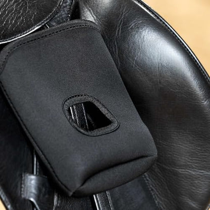 Horze Soft Neoprene 6.3" x 8" Stirrup Covers | Protect Your Saddle - Black - One Size