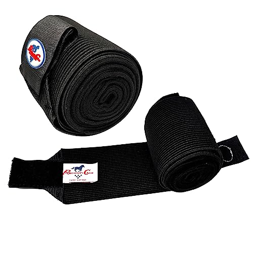 Professionals Choice Equine Combo Bandage Wraps Value Pack, Set of 4 (Universal Size) - color: Black