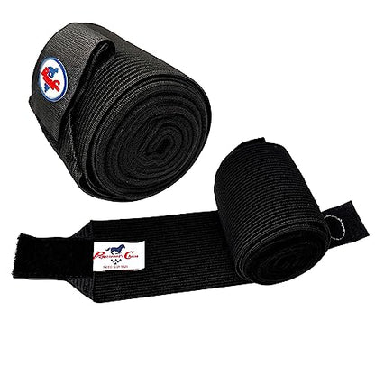 Professionals Choice Equine Combo Bandage Wraps Value Pack, Set of 4 (Universal Size) - color: Black