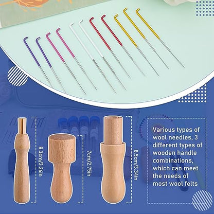 Mayboos Needle Felting Kit, 6"x6" Needle Felting Pad Tools