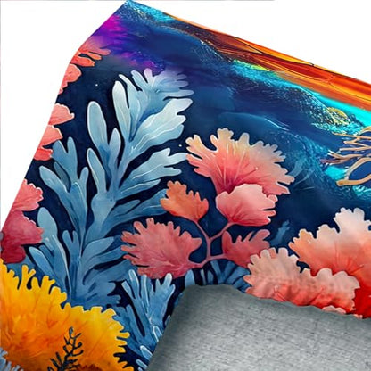 Coastal Turtle Bedding Set Twin Size,1 Fitted Sheet+2 Pillowcases. - color: Color, size: Twin