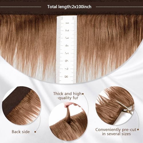 Tatuo 2 X 100 Inch Brown Fake Fur Fabric for Crafts Sewing DIY - color: Brown, size: 2 x 100 Inch