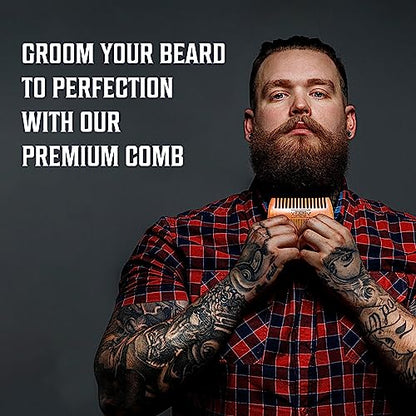 Viking Revolution Wooden Beard Comb & Case - Pocket Comb, 2 Pack - style: Beard Comb 2 Pack