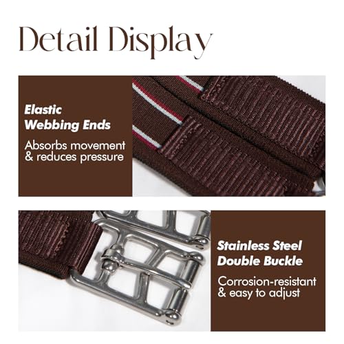 Horse Girth, Comfortable Non-Slip English Horse Girth for Riding - size: 52-Inch