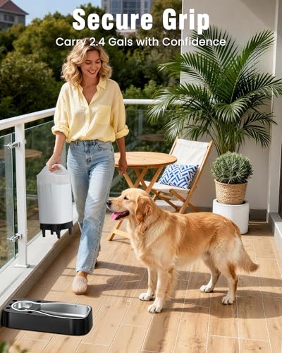 PETNF 2.4 Gallon Automatic Dog Water Bowl Dispenser with Filter
