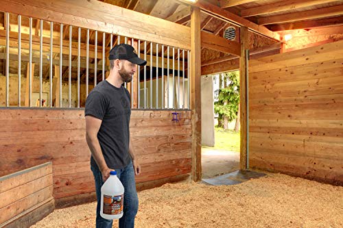 Absolutely Clean Barn, Stall, or Horse Trailer Deodorizer, Natural-Based Cleaning Spray (128oz) - size: 128oz