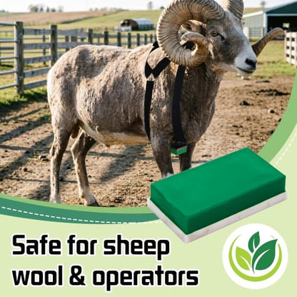 Replacement Marking Crayon Blocks for Ram Breeding Harness (Green) | 3 Pack |For Sheep&Goat Breeding | All-Weather, High-Visibility, Long-Lasting , Screw-In Secure Fit - color: Green