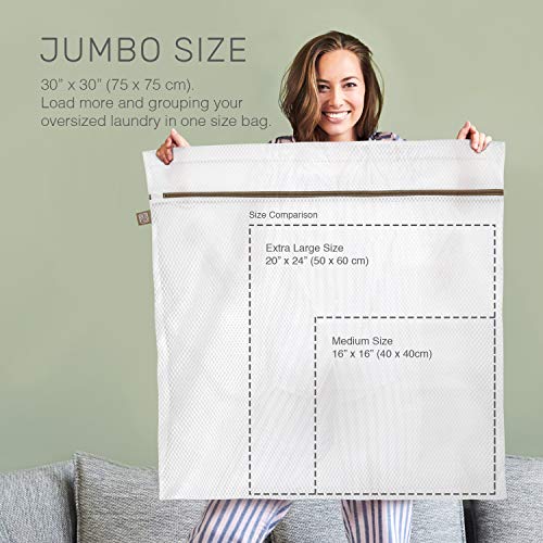 Extra Large Mesh Laundry Bags for Delicates - 2 Jumbo XXL Durable Laundry Bag Mesh Wash Bags with Hanging Loop. Garment Safe and Organizer for Washing Machine, Clothes, Lingerie, Sheets, and Blankets - size: XX-Large