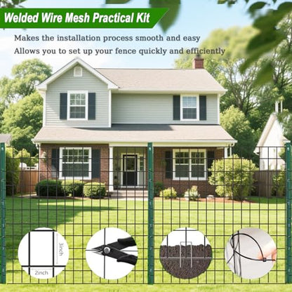 Welded Wire Fence 36inch x 50ft Roll,16 Gauge 2" x 3" Mesh Black