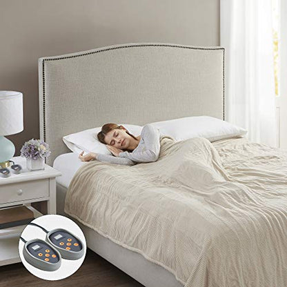 Beautyrest Heated Blanket Twin, Micro Fleece Electric Blanket, Beige - color: Beige, size: Twin