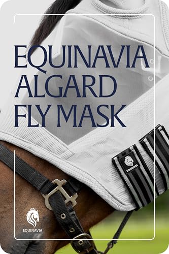 Equinavia Algard Soft Mesh Horse Fly Mask with Ears, 45 SPF UV Protection - color: Silver, size: Warmblood