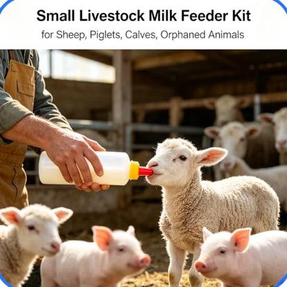 5Pack 400ML Goat and Lamb Feeding Bottles with Silicone Nippl
