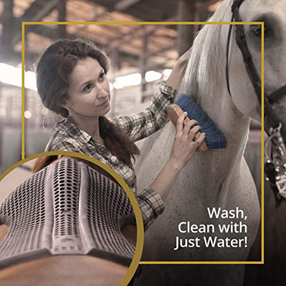 Gel Saddle Pad - Helps with Saddle Bridging, Sore Back, Swayed Back, High Withers English Bareback Pad for Horses, Protective, Perfect for Eventing, Schooling, Dressage - size: Front Riser