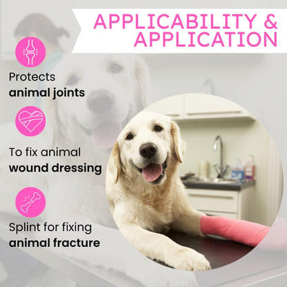 2" Cohesive Flexible Bandage Wrap – Florescent Pink - Pack of 8 - color: Florescent Pink