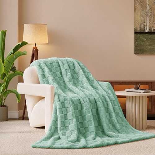 Templewet Heated Blanket Throw 50" x 60",Soft Electric Blanket,Green | Timer Settings,Auto Off,Sherpa Heated Throw Blanket,Machine Washable,Fast Heating for Sofa Bed Office Use,Gifts for Women - color: Sage Green
