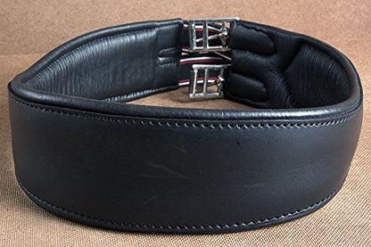 HILASON Padded Leather Horse English Saddle Girth Cinch Roller Buckles | Strap for Horses Back Western - size: 54"