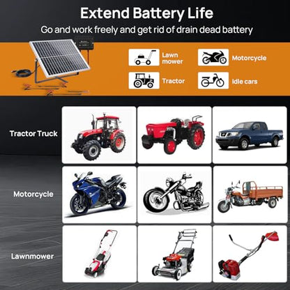 ECO-WORTHY 25W 12V Solar Panel Battery Charger Trickle Maintainer Kit - size: 25W Kit