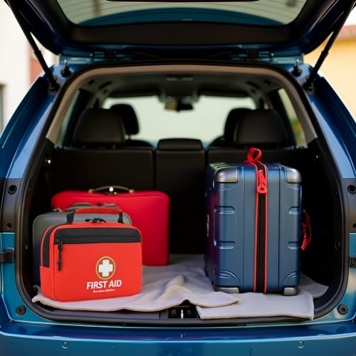 Handy Mini First Aid Kit Empty, First Aid Bag For Your Next Adventure, Emergency Kit For Home, Office, Vehicle, First Aid Supplies Organizer Bag For Travel Outing (Basic Edition)