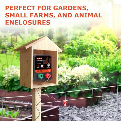 Electric Fence Charger, Electric Fence Energizer 1 Joule Ac Powered - size: 110-5